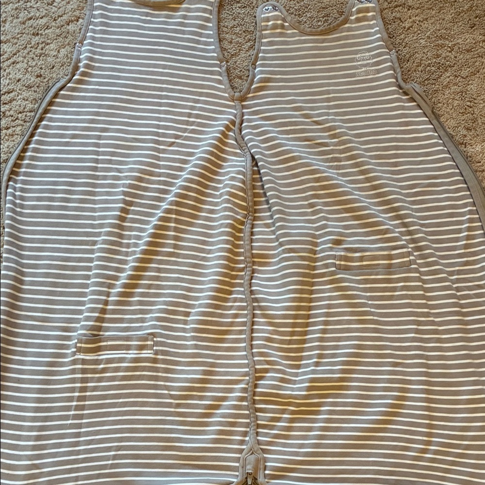Woombie Striped Sleeveless Baby Sleep Sack - Gray - Picture 10 of 12